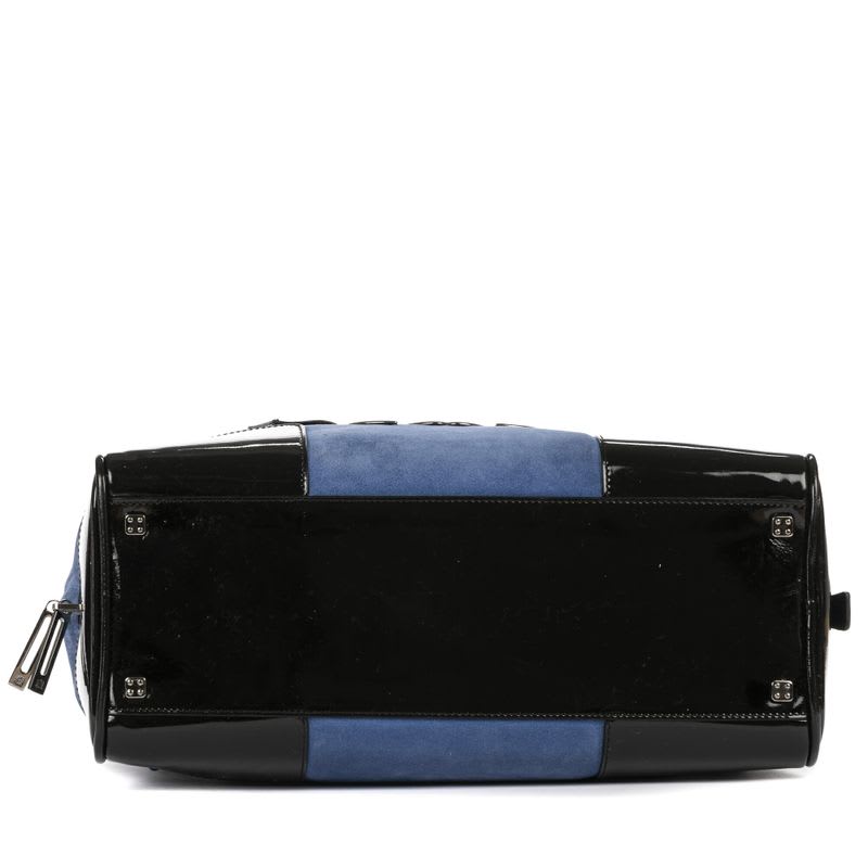 Loewe Limited Edition Amazona Boston Blue Black Suede Leather Patent — view 7