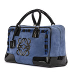 Loewe Limited Edition Amazona Boston Blue Black Suede Leather Patent — view 3