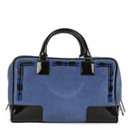 Loewe Limited Edition Amazona Boston Blue Black Suede Leather Patent — view 5