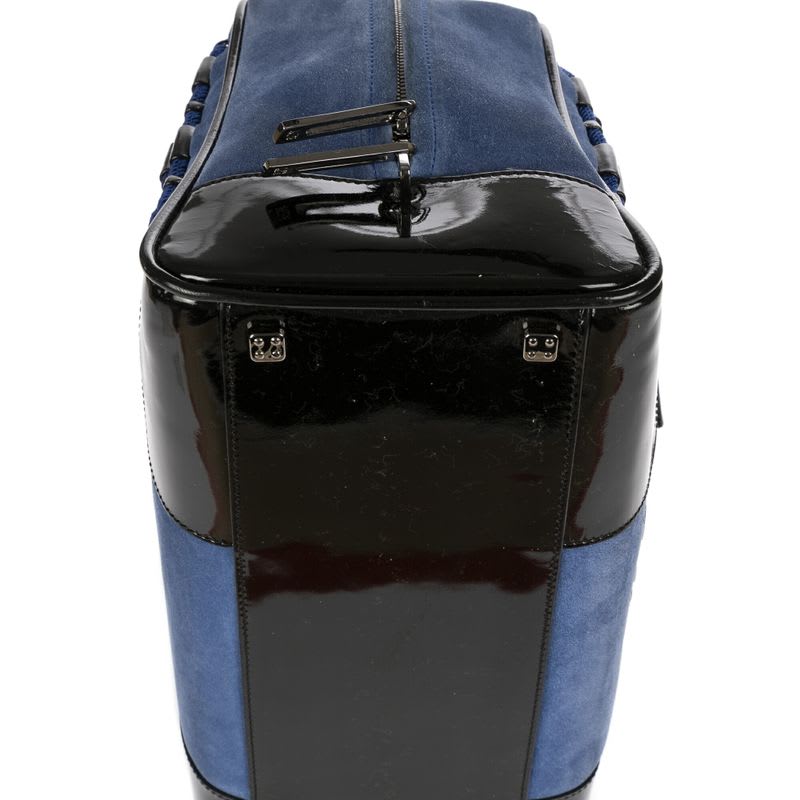 Loewe Limited Edition Amazona Boston Blue Black Suede Leather Patent — view 8