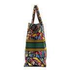 Dior Butterfly Book Tote Green Multicolor Print Canvas — view 6