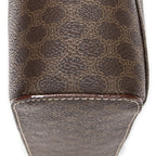 Celine Top Handle Toiletry Pouch Brown Macadam Canvas AB — view 9