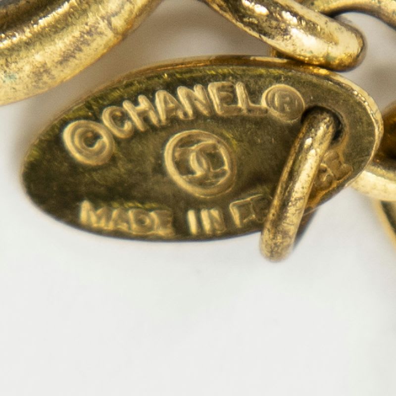 Chanel Triple CC Pendant Chain Necklace Gold Plated — view 4
