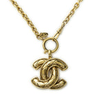 Chanel Triple CC Pendant Chain Necklace Gold Plated — view 3