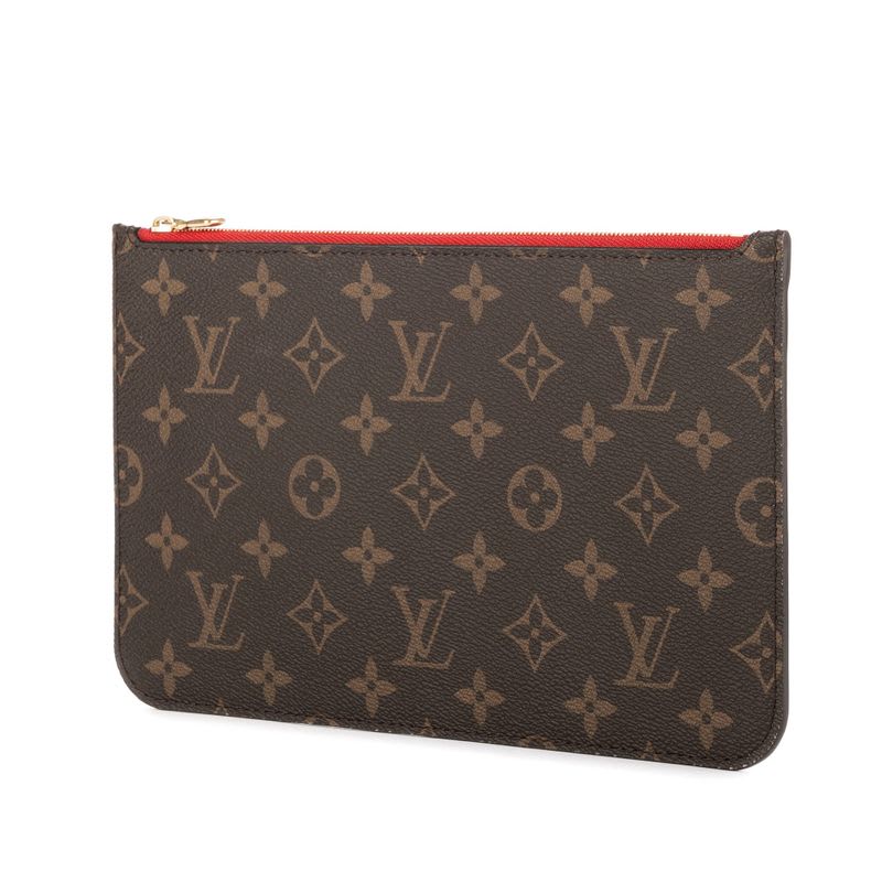 Louis Vuitton Neverfull Pouch Brown Monogram Canvas — view 3