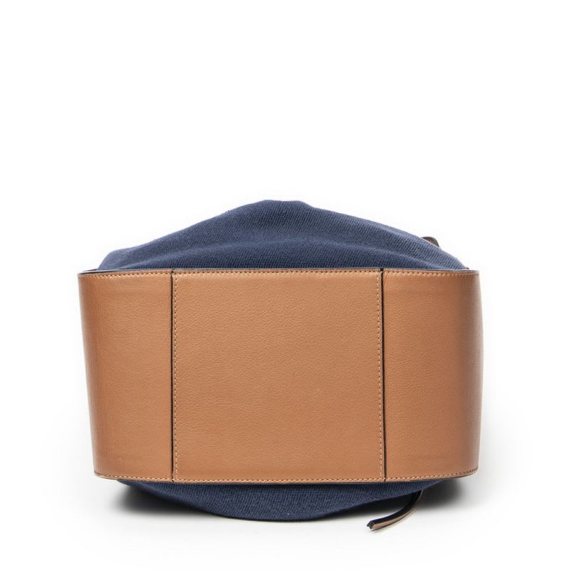 Loewe Small Hammock Blue Brown Denim Canvas — view 7