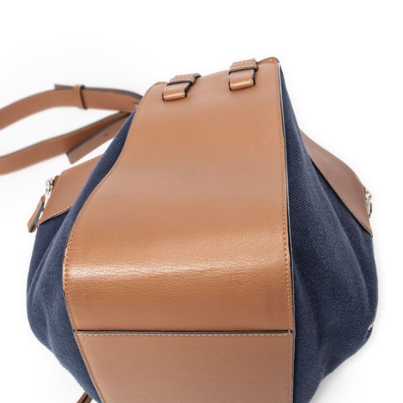 Loewe Small Hammock Blue Brown Denim Canvas — view 8