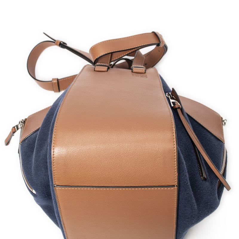 Loewe Small Hammock Blue Brown Denim Canvas — view 9