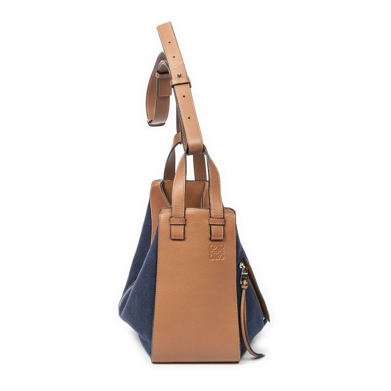 Loewe Small Hammock Blue Brown Denim Canvas — view 4