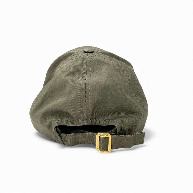 Celine Cap Hat Cotton Khaki White Gold Triomphe — view 4