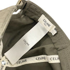 Celine Cap Hat Cotton Khaki White Gold Triomphe — view 7