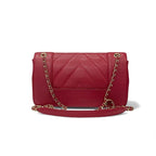 Chanel Bag Shoulder Pink Gold V Stitch Lambskin Turnlock Double