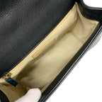 Chanel Bag Shoulder Black Gold Click Label Logo Single Flap Chain 2-Way