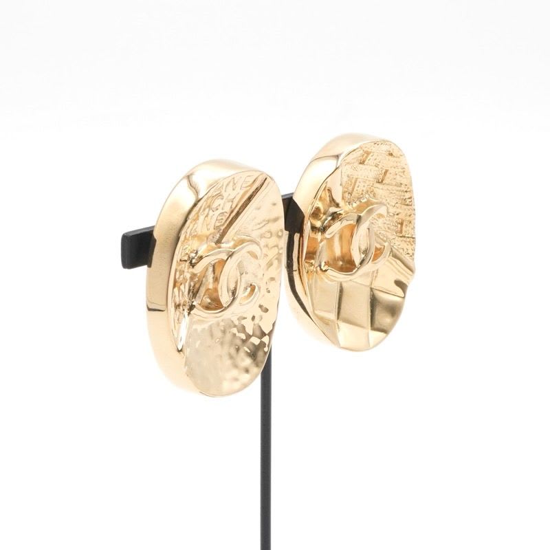 Chanel Earrings Gold Coco Mark Logo — view 8
