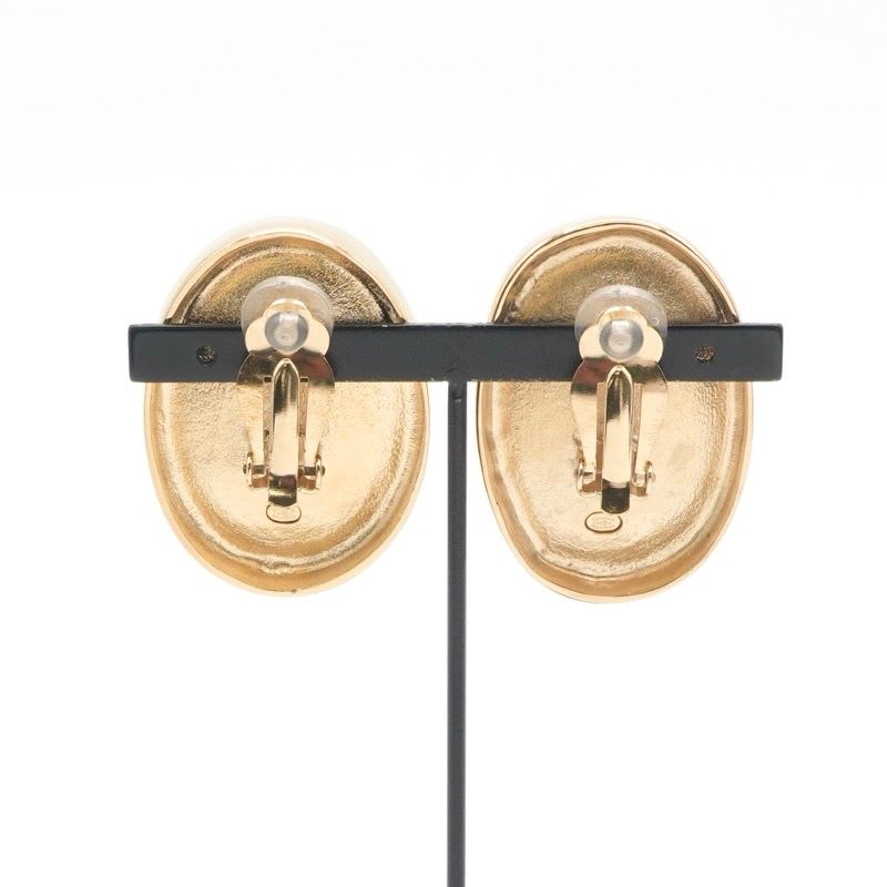 Chanel Earrings Gold Coco Mark Logo — view 9
