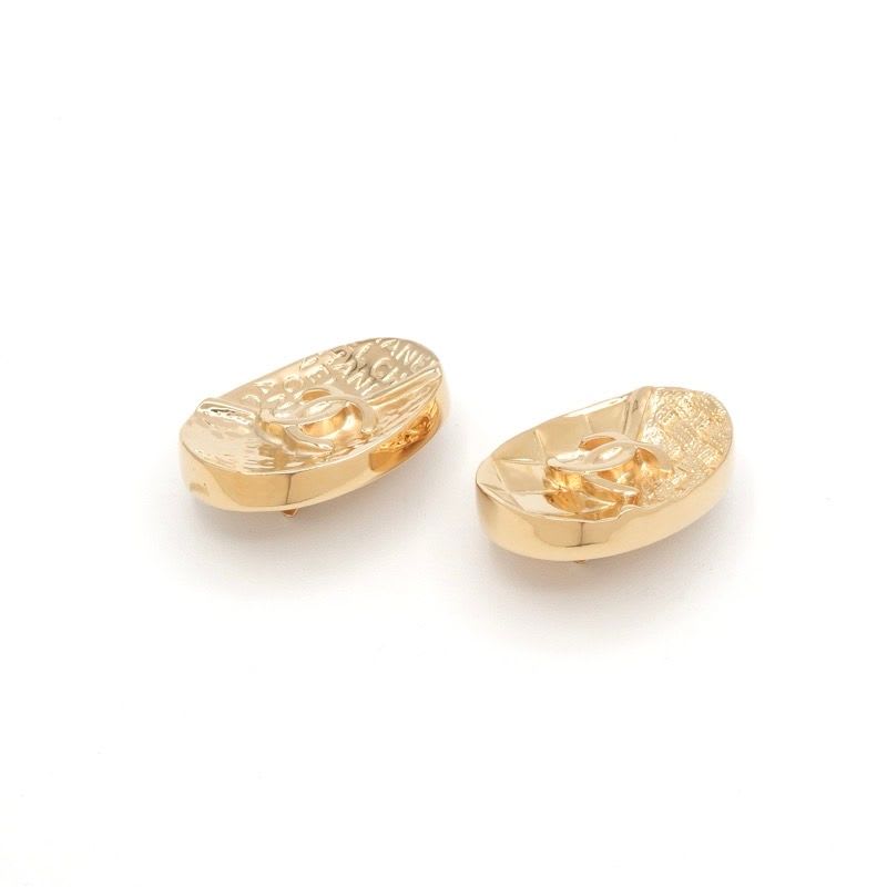 Chanel Earrings Gold Coco Mark Logo — view 3