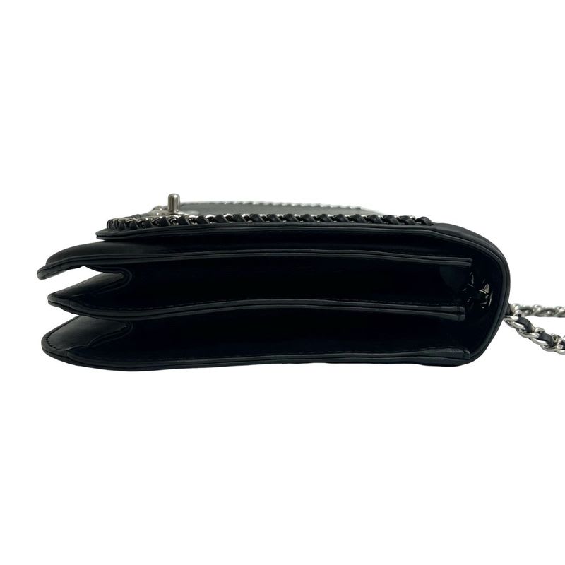 Chanel Leather Turnlock Chain Shoulder Bag — view 7