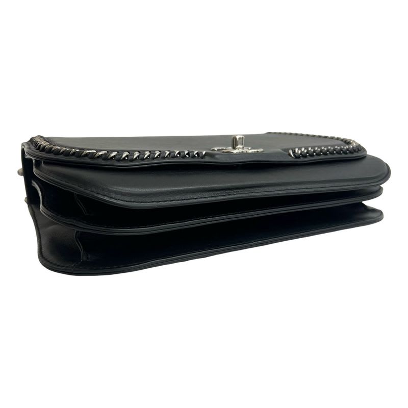 Chanel Leather Turnlock Chain Shoulder Bag — view 8