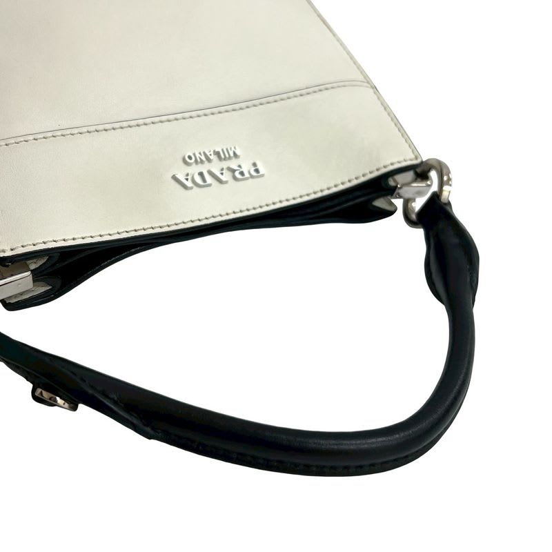 Prada Magit Logo Hardware Leather 2-Way Handbag Mini Tote Bag — view 5