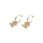 Chanel Gold Multicolor Coco Mark Hoop Rhinestone — view 3