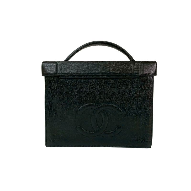 Chanel Coco Caviar Leather 2-Way Handbag Vanity Bag — view 4