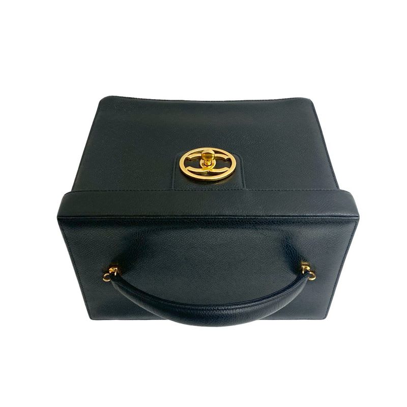 Chanel Coco Caviar Leather 2-Way Handbag Vanity Bag — view 5