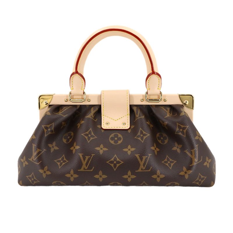 Louis Vuitton Monogram Clutch 2-Way Hand Chain Shoulder Bag Brown — view 3