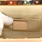 Louis Vuitton Monogram Clutch 2-Way Hand Chain Shoulder Bag Brown — view 8