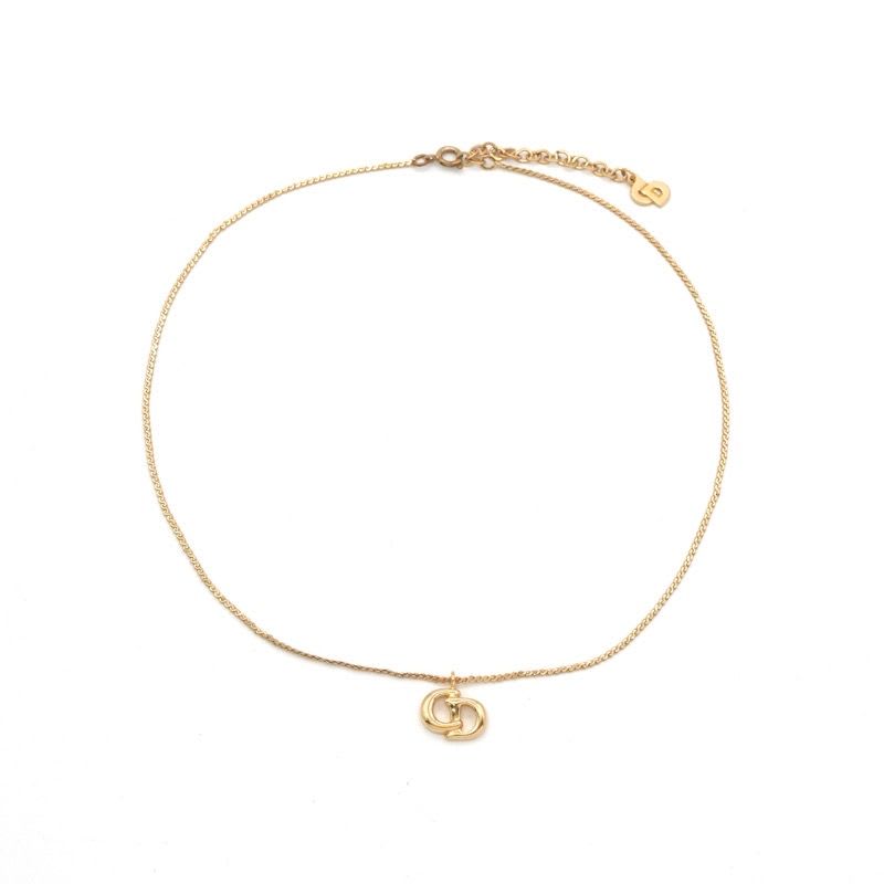 Christian Dior Necklace Pendant Choker Logo CD Vintage — view 3