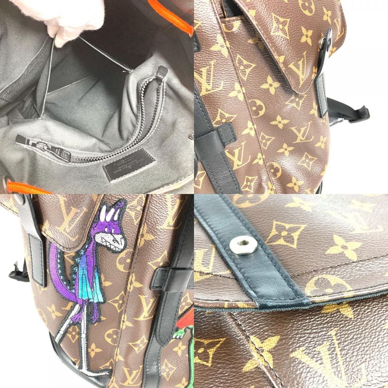 Louis Vuitton Backpack Christopher PM Canvas Brown — view 9