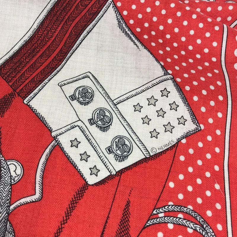 Hermes Scarf Carre Geant 140 Cashmere Red — view 6