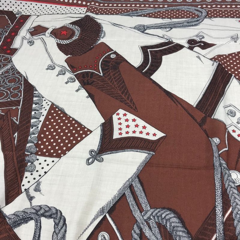 Hermes Scarf Carre Geant 140 Cashmere Brown — view 8