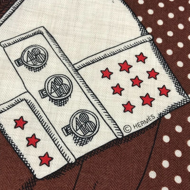 Hermes Scarf Carre Geant 140 Cashmere Brown — view 5