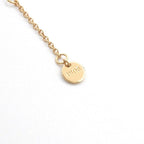 Christian Dior Clairdlune Necklace Pendant Choker Gold CD Logo Rhinestone — view 7