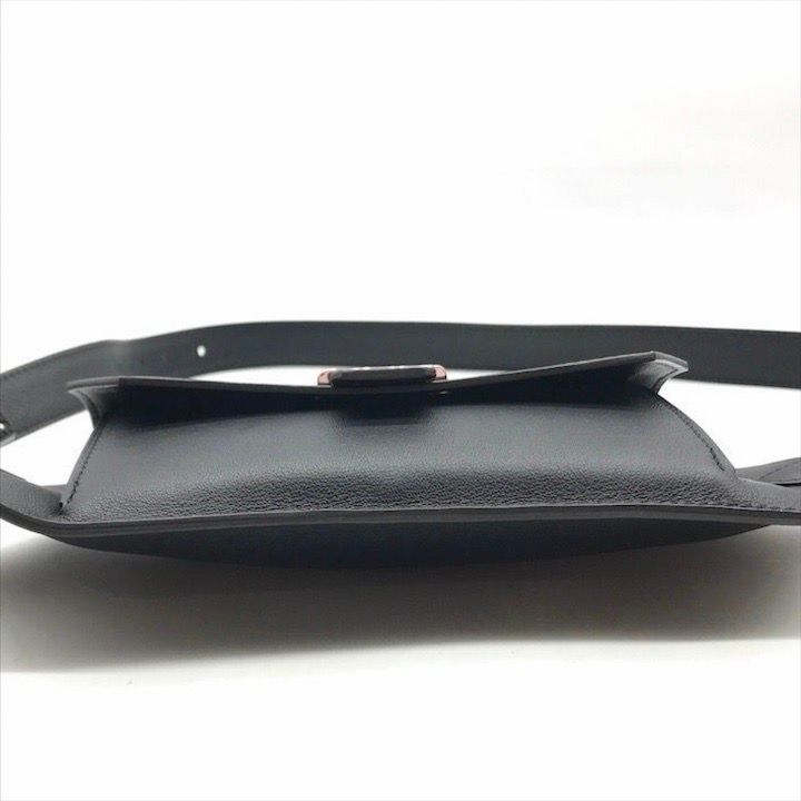 Hermes Elan Pocket Swift Waist Pouch Belt Bag Black Silver — view 3