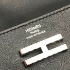 Hermes Elan Pocket Swift Waist Pouch Belt Bag Black Silver — view 9