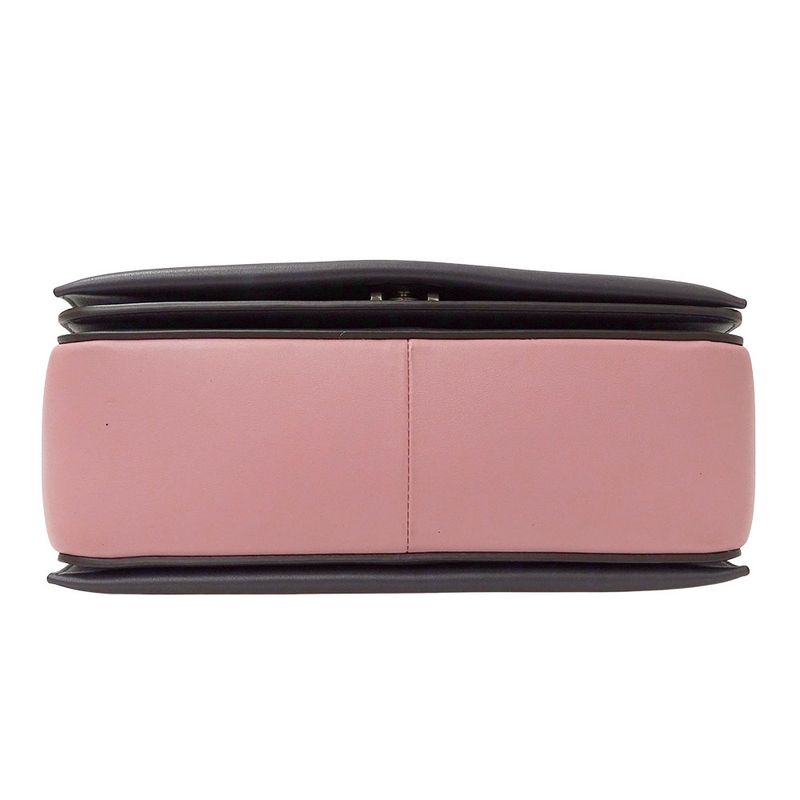 Celine Bag Shoulder Leather Frame Medium Pink Charcoal — view 3