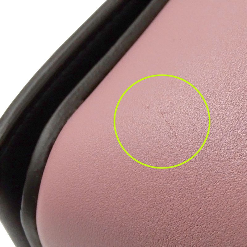Celine Bag Shoulder Leather Frame Medium Pink Charcoal — view 7