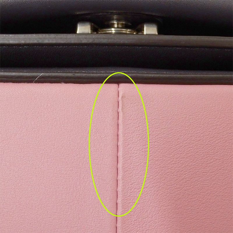 Celine Bag Shoulder Leather Frame Medium Pink Charcoal — view 8