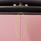 Celine Bag Shoulder Leather Frame Medium Pink Charcoal — view 8
