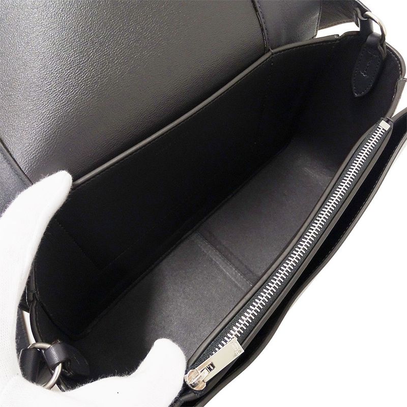 Celine Bag Shoulder Leather Frame Medium Pink Charcoal — view 5