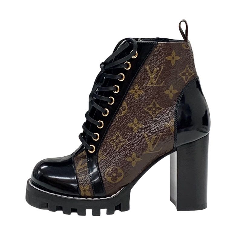 Louis Vuitton Star Trail Line Monogram Short Boots Ankle Lace Up Leather — view 3
