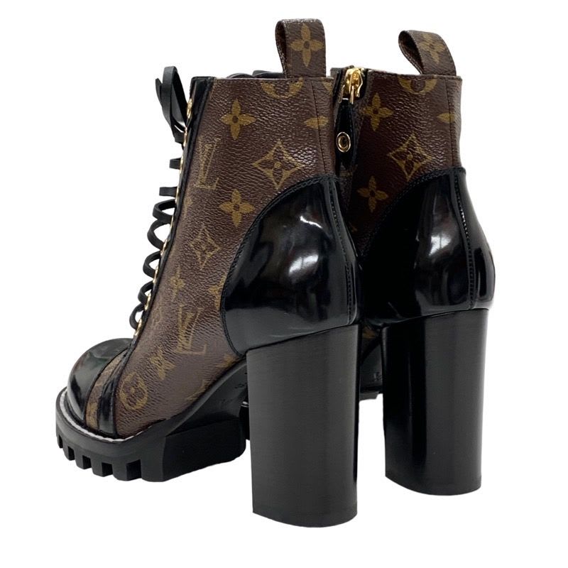 Louis Vuitton Star Trail Line Monogram Short Boots Ankle Lace Up Leather — view 4
