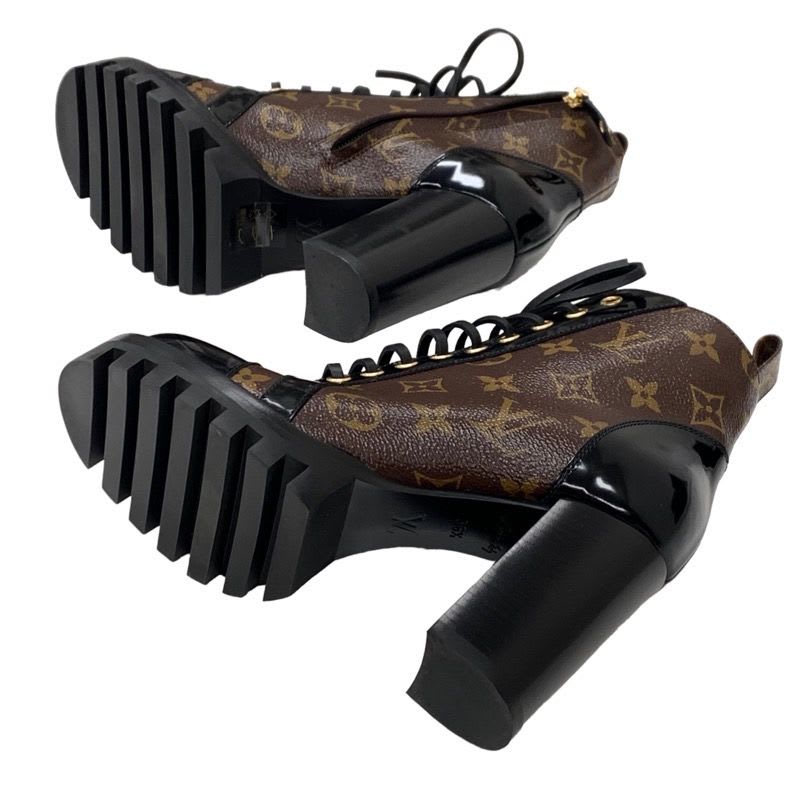 Louis Vuitton Star Trail Line Monogram Short Boots Ankle Lace Up Leather — view 6