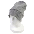 Chanel 16 B Cashmere Coco Mark Fringe Design Lame Thread Beanie Knit Cap — view 3