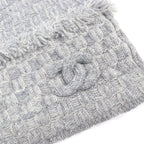Chanel 16 B Cashmere Coco Mark Fringe Design Lame Thread Beanie Knit Cap — view 7