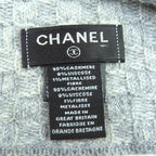 Chanel 16 B Cashmere Coco Mark Fringe Design Lame Thread Beanie Knit Cap — view 9