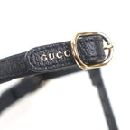 Gucci Leather Interlocking G Dog Torso Harness Black Gold Hardware XS — view 6