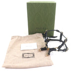 Gucci Leather Interlocking G Dog Torso Harness Black Gold Hardware XS — view 2