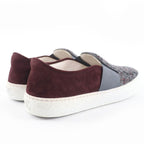 Chanel 16 B Back Coco Mark Tweed Suede Leather Sneakers Slip-on Gray 36 — view 7